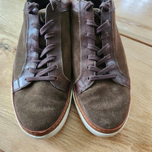 Allen Edmonds Port Washington Brown Suede Lace up Sneakers 11.5 D Casual Derby - Picture 5 of 9
